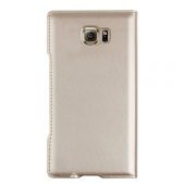Samsung Galaxy S6 (G920) S View Şeffaf Cover Uyku Modlu Kılıf Gold - 2