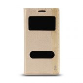 Turkcell T60 Gizli Mıknatıslı Pencereli Magnum Kılıf Gold - 1