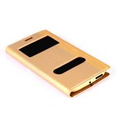 Turkcell T60 Gizli Mıknatıslı Pencereli Magnum Kılıf Gold - 3