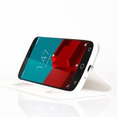 Vodafone Smart 6 Prime Gizli Mıknatıslı Pencereli Magnum Kılıf Beyaz - 2