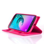 Samsung Galaxy A3 2016 (A310) Gizli Mıknatıslı Pencereli Magnum Kılıf Pembe - 2