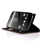 Sony Xperia Z5 Compact - Gizli Mıknatıslı Pencereli Magnum Kılıf Siyah - 2