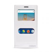 FitCase Dolce General Mobile One 4G Gizli Mıknatıslı Pencereli Kılıf Beyaz - 1