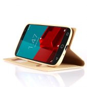 Vodafone Smart 6 Prime Gizli Mıknatıslı Pencereli Magnum Kılıf Gold - 2