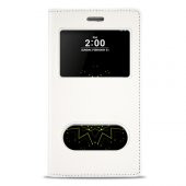 FitCase Dolce LG G5 H850 Gizli Mıknatıslı Pencereli Kılıf Beyaz - 1