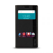 Vodafone Smart 7 Style Gizli Mıknatıslı Pencereli Magnum Kılıf Siyah - 1