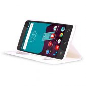 Vodafone Smart 7 Style Gizli Mıknatıslı Pencereli Magnum Kılıf Pembe - 3