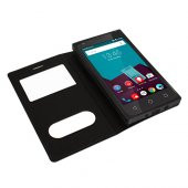 FitCase Dolce Vodafone Smart 7 Style Gizli Mıknatıslı Pencereli Kılıf Siyah - 2