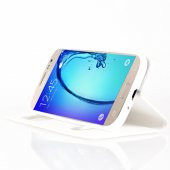 Samsung Galaxy On7 (G600) Gizli Mıknatıslı Pencereli Magnum Kılıf Beyaz - 2