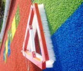Silver Halı Kumlama Granül Fırçası 70 cm Üçgen - 5