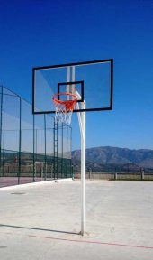 Basketbol Potası Sabit Çember, 105*180 10 mm Cam - 2