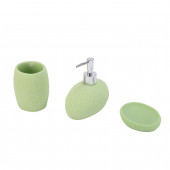 DT0082-1 YEŞİL PETEK 3 LÜ BANYO SETİ 20x20x13cm thumbnail 1