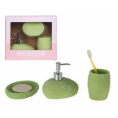 DT0082-1 YEŞİL PETEK 3 LÜ BANYO SETİ 20x20x13cm thumbnail 2