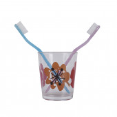 RF2742-7282 DİŞ FIRÇALIK VE MACUN KABI KIRMIZI PAPATYA AKRİLİK 8X8X9CM 350ML thumbnail 1