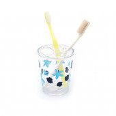 611150D1 DİŞ FIRÇALIK BENEKLİ DESEN AKRİLİK 8X8X9CM 350ML thumbnail 1