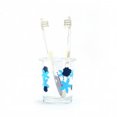 611150D1 DİŞ FIRÇALIK BENEKLİ DESEN AKRİLİK 8X8X9CM 350ML thumbnail 4