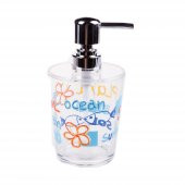 Deniz desen akrilik sıvı sabunluk 16x 6.5 cm thumbnail 1