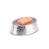 7824S SABUNLUK GÜMÜŞ YAPRAK DESENLİ 15X11X4CM - 1
