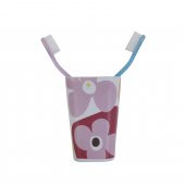 HK5009KP2 DİŞ FIRÇALIK VE MACUN KABİ KIRMIZI PAPATYA MELAMİN 7X7X11CM 300ML - 4