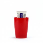 HK50248A3 DİŞ FIRÇALIK VE  MACUN KABİ KIRMIZI MELAMİN 8X8X11CM 400ML - 3