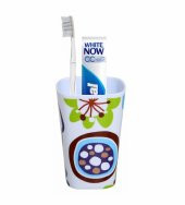 HK500932M3 DİŞ FIRÇALIK VE MACUN KABİ MAVİ PAPATYA MELAMİN 7X7X11CM 300ML - 4