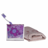 71452AP DİŞ FIRÇALIK PEMBE ÇİÇEKLİ AKRİLİK 10X10X3CM thumbnail 2