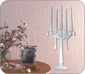 JM08030 AYNALI DUVAR SÜSÜ  ŞAMDAN ŞEKİLLİ 35X20X0''6CM - 1