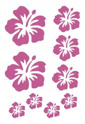 XFG028 DUVAR SÜSÜ PEMBE ÇİÇEKLİ ŞEFFAF FİLMLİ PVC 48X33X0''5CM - 1