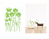 XFG031 DUVAR SÜSÜ YEŞİL ÇİÇEKLİ ŞEFFAF FİLMLİ PVC 48X33X0''5CM - 2