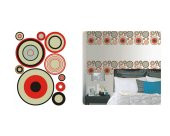 XFG025 DUVAR SÜSÜ GEOMETRİK HALKALI PVC 48X33X0''5CM - 2