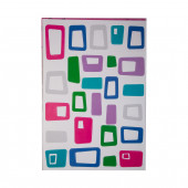 XFG011 DUVAR SÜSÜ RENKLİ KARELİ PVC 48X33X0''5CM - 4