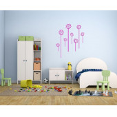 XFG029 DUVAR SÜSÜ PEMBE PAPATYALI ŞEFFAF FİLMLİ PVC 48X33X0''5CM - 3