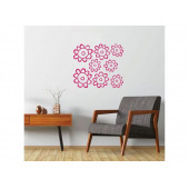 XFG029 DUVAR SÜSÜ PEMBE PAPATYALI ŞEFFAF FİLMLİ PVC 48X33X0''5CM - 4