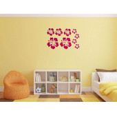 XFG028 DUVAR SÜSÜ PEMBE ÇİÇEKLİ ŞEFFAF FİLMLİ PVC 48X33X0''5CM - 5