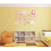 XFG110 DUVAR SÜSÜ ÇİÇEKLİ AĞAÇ DESENLİ PVC 70X50X0''5CM - 4