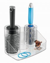 30920ES SAÇ FIRÇALARI VE TAKI ORGANİZER ŞEFFAF 20X14X13CM - 1