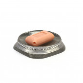 PL-9270-SDSL SABUNLUK KRİSTAL TAŞLI GÜMÜŞ POLİRESİN 12X12X2CM - 6