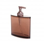71086TX-0002 OVAL SIVI SABUNLUK KAHVERENGİ AKRİLİK 13X5X16CM 350ML - 1