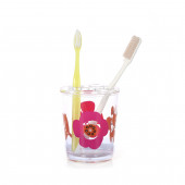 RF2743-7282 DİŞ FIRÇALIK KIRMIZI PAPATYA AKRİLİK 8X8X9CM thumbnail 2