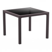 Siesta Baliza Rattan 4 Sandalyeli Kare Camlı Bahçe Masa Takımı - 3
