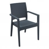 Siesta Baliza Rattan 4 Sandalyeli Kare Camlı Bahçe Masa Takımı - 5