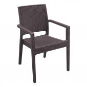 Siesta Baliza Rattan 4 Sandalyeli Kare Camlı Bahçe Masa Takımı - 6