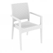 Siesta Baliza Rattan 4 Sandalyeli Kare Camlı Bahçe Masa Takımı - 7