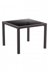 Siesta Baliza Rattan 4 Sandalyeli Kare Camlı Bahçe Masa Takımı - 12