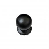 Porselen Düğme Tek Vidalı Mat Siyah Mobilya Dolap Kulp - 1