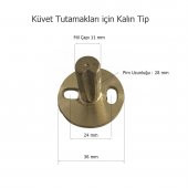 İnce Tip Banyo Aksesuar Montaj Parçası Prinç Kırılmama Garantili - 3