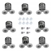 Duşakabin Tekerleği Rulman Metal Gövde 8 li Set Teker Çapı 24 mm - 1