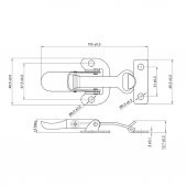 Kaput Gergi Mandalı Kovan Kilidi Sandık Klipsi 41-001 - 2
