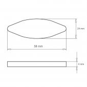 100 Adet Ahşap Bisküvi Kavela Lamel Yaprak Kavelya No:20 - 5