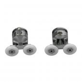 Duşakabin Tekerleği Metal Gövdeli Krom 2 Li Set Teker Çapı 24 mm - 1